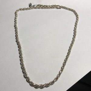 Sterling Silver Rope Chain.